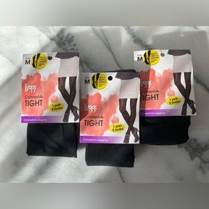 L’eggs convert-a-tight set of 3 in black. Brand new and never worn.